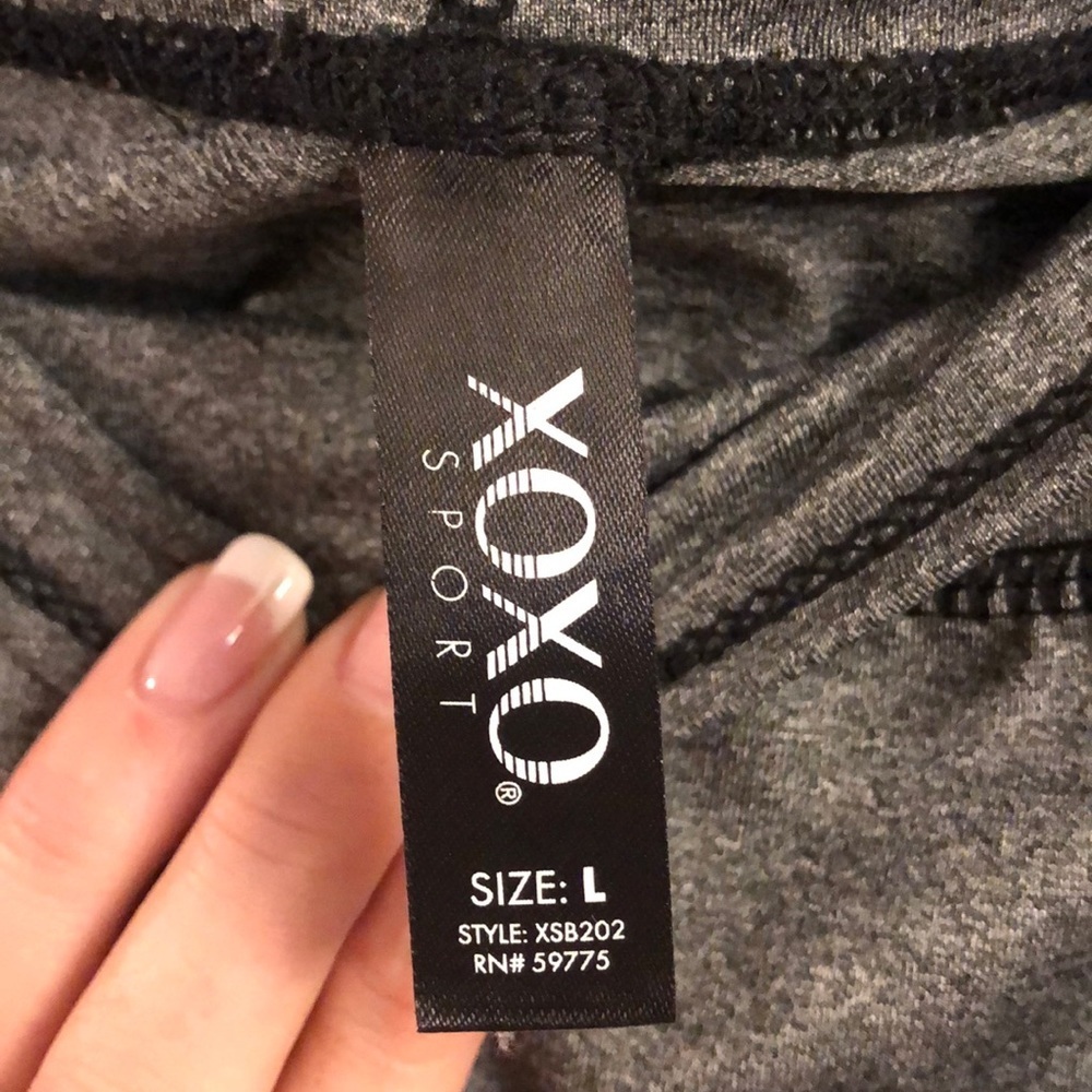 Xoxo sport workout pants. Grey and coral color - Picture 3 of 5